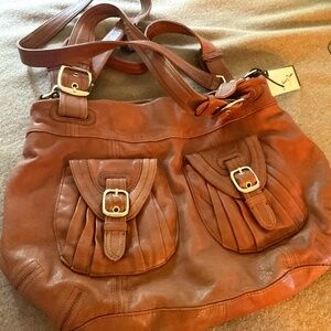 RARE Gorgeous Butter Soft Leather Junior Drake Shoulder and Crossbody w Dustbag